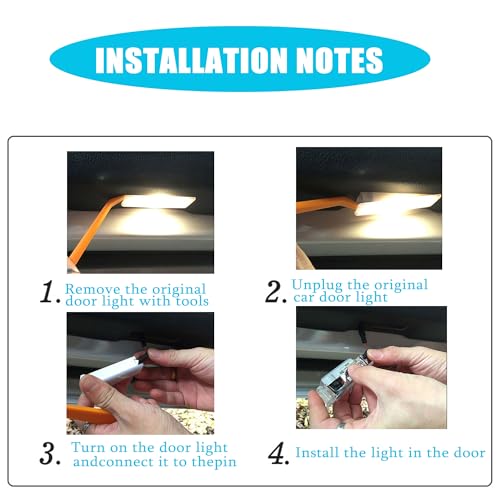 Luces LED para puertas de auto compatibles serie 1-7 BMW miniatura 6