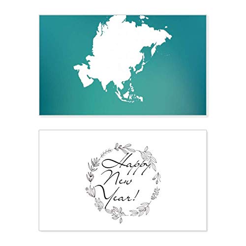 Carte du Nouvel An Asie commémorative avec message de bénédiction traditionnel