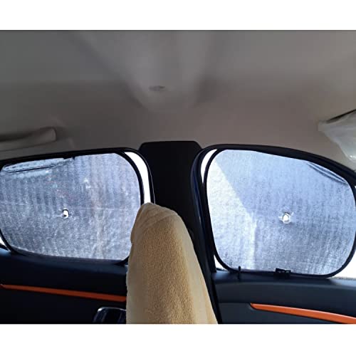 Image of Car Window Curtain Sticky Sun Shades for Hyundai Grand I10, 2013-2017 Model, Universal Fit Sunshades for Side Window, Rear Window, Color : Black, 4 Pieces