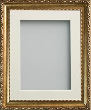Frame Company Brompton Gold 18x14 inch Frame With Ivory Mount for Image 16x12 inch *Choice of sizes* Fitted with Real Glass