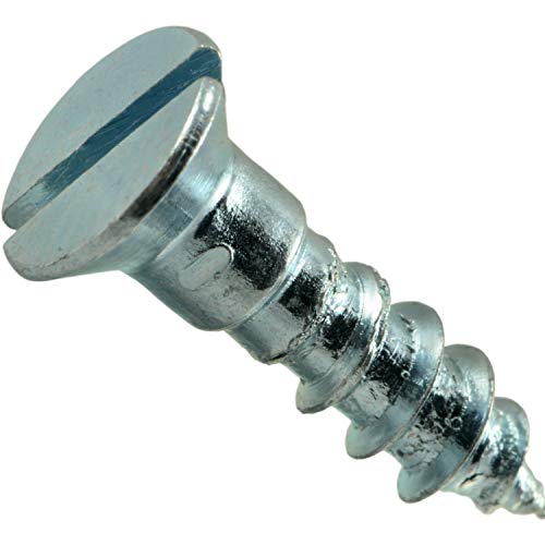 Hard-to-Find Fastener 014973311629 Tornillos para madera planos ranurados, 10 x 3/4, paquete de 40 piezas miniatura 1
