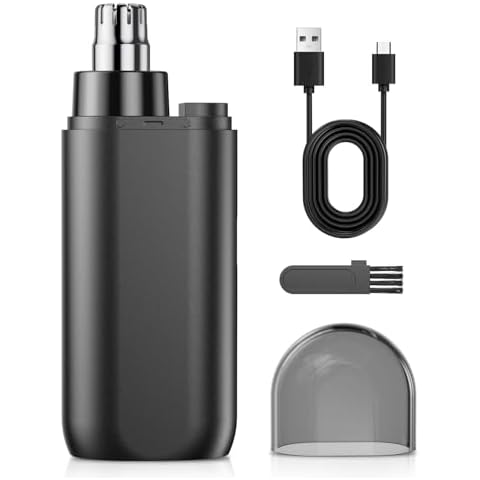 Carego Nose Hair Trimmer for Men and Women, 2024 Professional Painless Rechargeable Nose and Ear Clipper with High Torque Motor and Double-Edged Blade for Smoother Cutting, Compact Design for Travel Cover