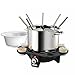 Price comparison product image Unold Elegance Electric Fondue Set 48645 - 1.5L Stainless Steel Pot - 900ml Ceramic Bowl - 1000W - For up to 8 Persons