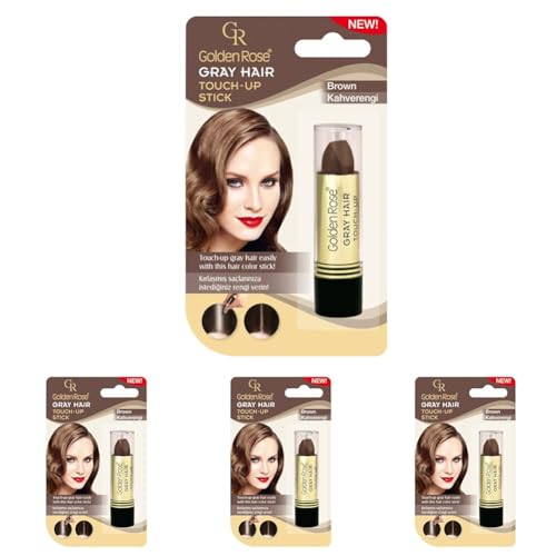 Golden Rose Grey Hair Touch-up Stick No: 05 Brown - Beyaz Saç Kapatıcı - Kahverengi (4 paketi)