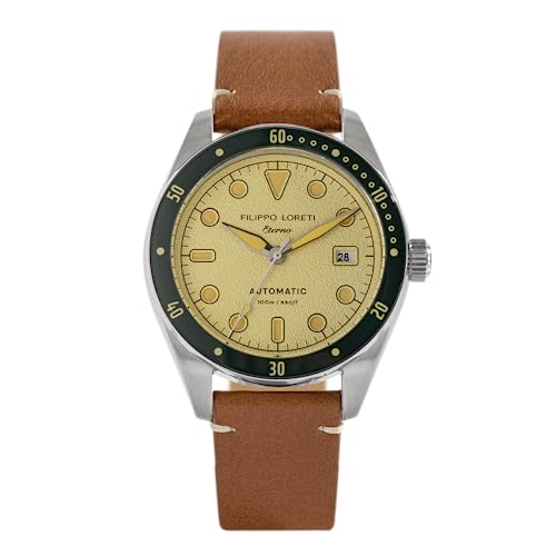 FILIPPO LORETI Eterno - Reloj de pulsera automático de 42 mm para hombre, Marfil mate (7499C), Classi