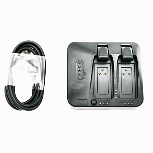 Cargador de batería dual para bicicleta eléctrica SRAM AXS/ETap, banco de energía de 1600 mAh, USB-C, indicador LED, negro
