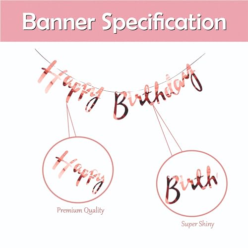 Image of Happy Birthday Balloons Decoration Kit - 71 Pcs Pastel Pink, Purple & Rose Gold Chrome Balloon Garland Set for Birthday Parties & Celebrations | Birthday Decoration Items for Kids & Girls