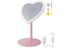 Mykala's Heart-Shaped Vanity Mirror: A Luminous Companion for Makeup and Glam