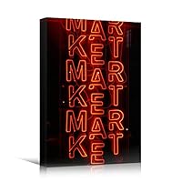 Canvas Wall Art Light Quotes Bedroom Industrial Inspirational Modern Art Multicolor Neon Photography Quotes Urban - 12x18 inches