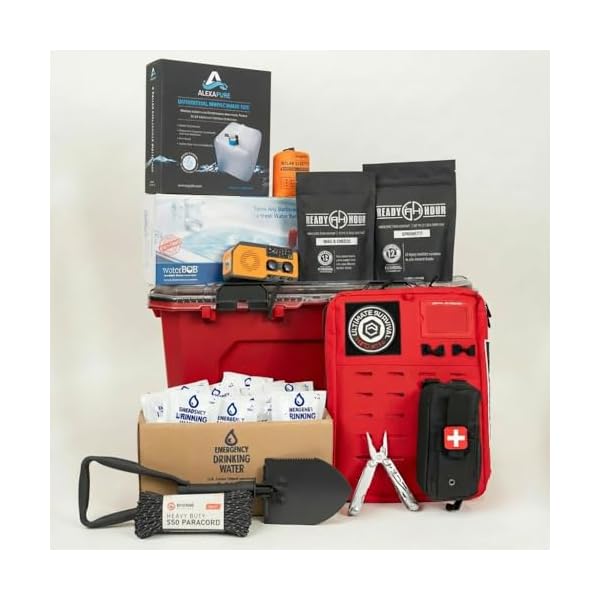 Shelter in Place Kit – 2+ Week Emergency Home Preparedness System with Food, Water, Medical, Power & Hygiene Supplies, Waterproof Tote, Disaster Readiness for Families & Households