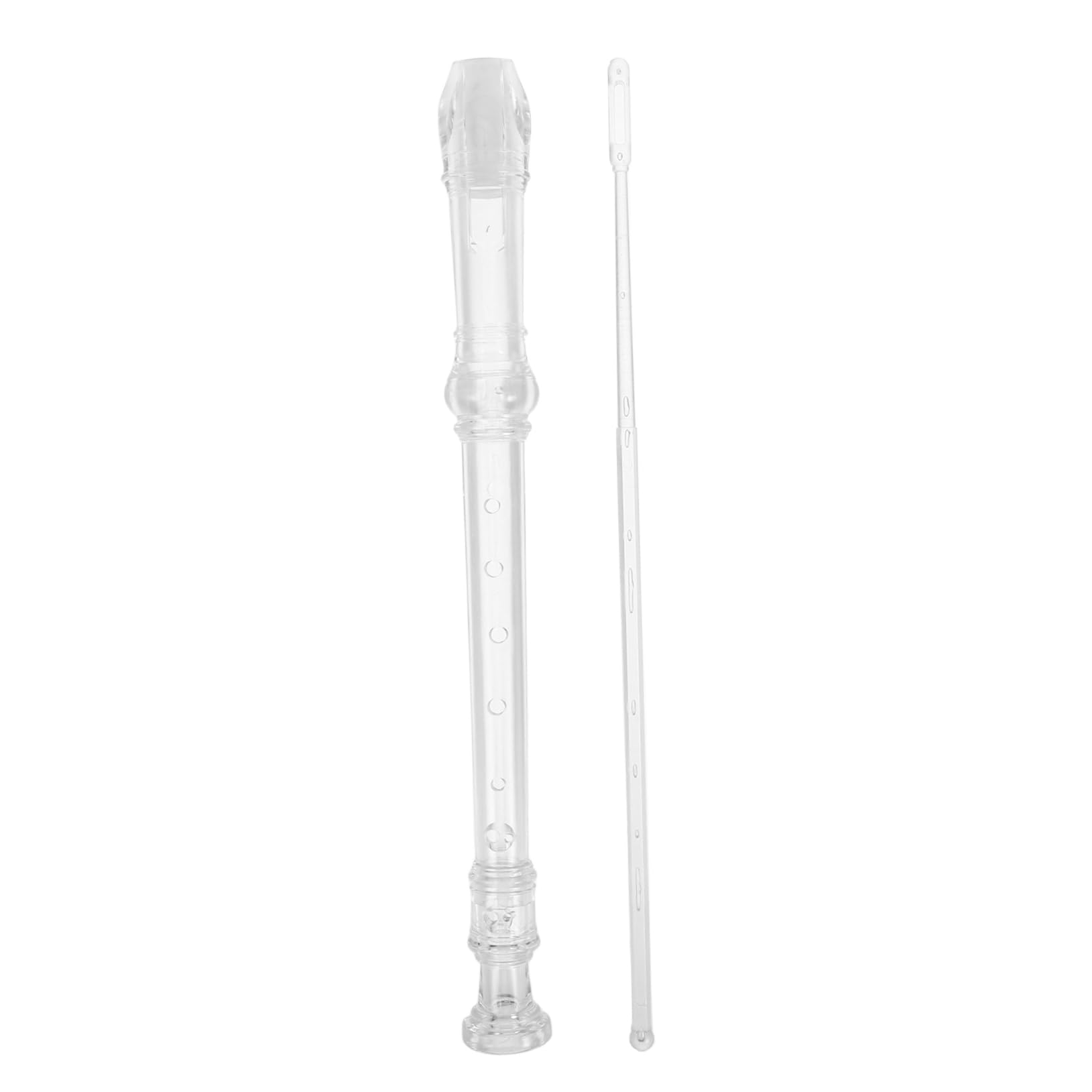 Parliky 1 Set Soprano Recorder Transparent Flute Instrument for Music Practice Sound for Classroom