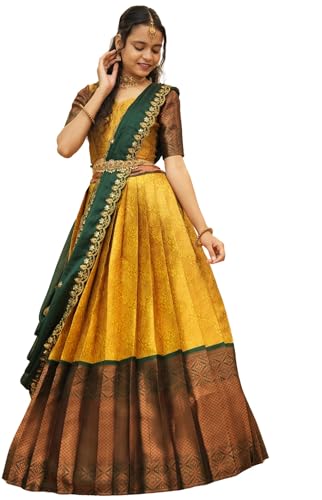 Image of Fabcartz South Indian Half and Half Saree For Women