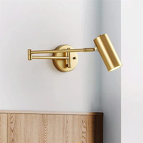 Lámpara de pared brazo dorado de diseño nórdico con iluminación LED cálida para hotel y salón 4