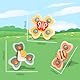 Katomi Baby Saugnapf Spielzeug Set, 3 Stück, Badewannen- und Tischspielzeug mit Spinner, ab 3 Monate
