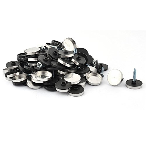 Aexit Glass Table Quality Parts Round Cap Decorative 20mm Diameter Mirror Screw Nails Lid 60pcs Model:20as263qo645