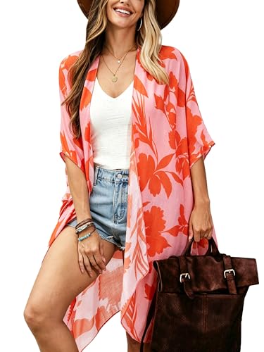 Image of Moss Rose Women Summer Bikini Kimono Bathing Suit Cover Ups for Swimwear