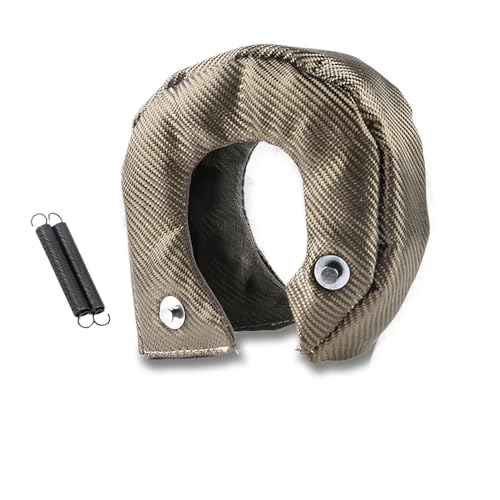 DEGEOBERLIN T3 Titanium Turbo Blanket Heat Shield cover wrap for Turbocharger with Fastener Springs