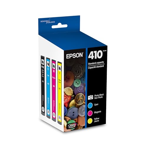 Image of EPSON 410 Claria Premium Ink Standard Capacity Photo Black & Color Combo Pack (T410520-S) Works with Expression XP-530, 630, 640, 7100, 830