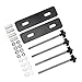 Traction Boards Mounting Pin Kit - Steel M10x180 Pins, Black - Compatible with 3.15 5.51 inch Hole Spacing & 115mm Center Diameter for Off Road Vehicles, Cars, SUVs (Black)