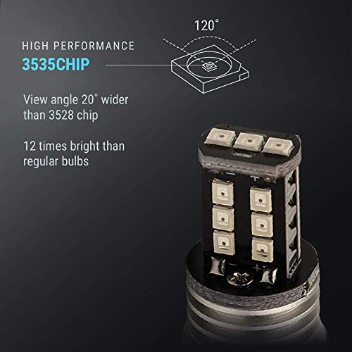 Syneticusa 7443 Red Flashing Strobe Blinking Rear Alert Safety Brake Tail Stop High Power Led Light Bulbs #TOP3