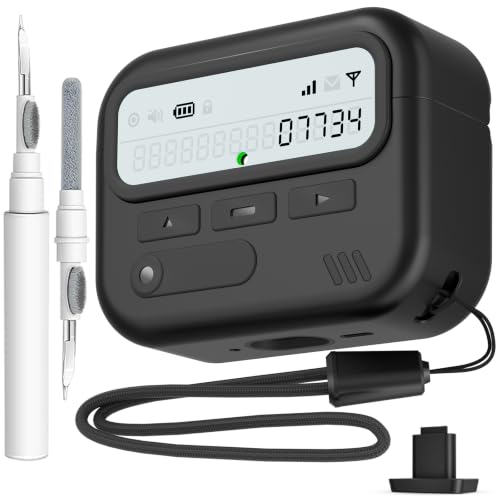Image of for AirPods Pro 3 Case with Safty Lock,Retro Inspired Pager Style (Black)