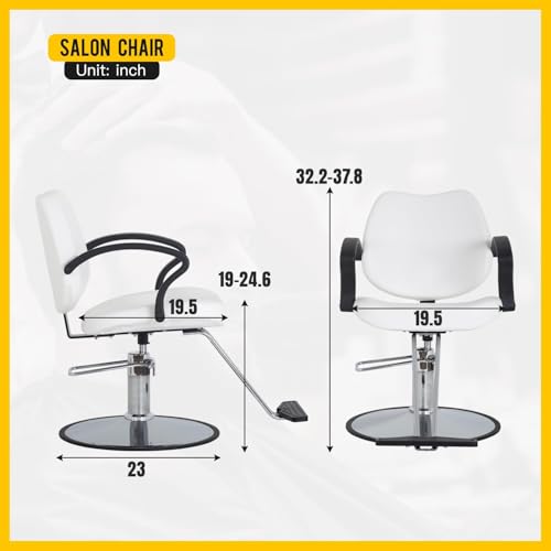 Heavy-Duty Hydraulic Salon Styling Chair with Footrest