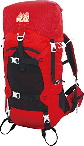 Alpinizmo High Peak USA Stratos 40 Internal Frame Hiking Pack, Red, One Size