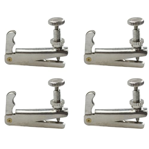 Violin Fine Tuners 4Pcs Silver Metal Adjusters
