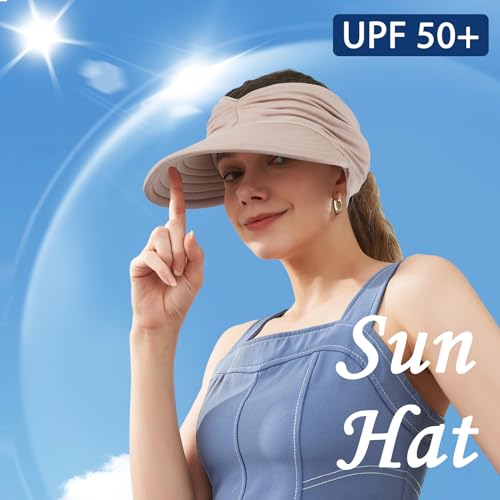 Miniatura 2 de Tagvo Visera Mujer Verano,Gorro Anti-Uv Para Plegable Sombrero Peso Ligero Visera De Playa Para El Sol De Al Aire Libre Correr Tenis Golf Deportes De Playa Mujeres Senderismo