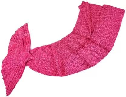 Exxelo Tail Blanket for Adults/Teens by AIQI - Feet Go in Fins - All Season Knitted Soft Cozy Sofa Bed Sleeping Bag, ILatest for a Gift (70.8 34.5 inch)