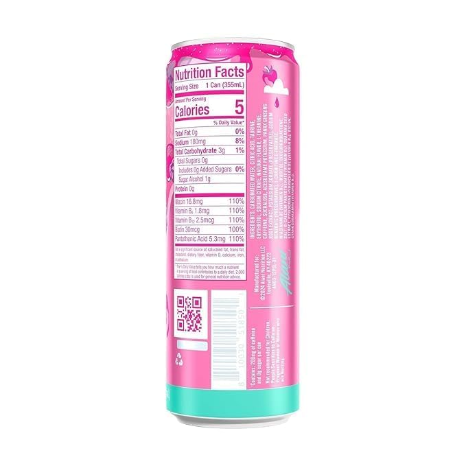 New Alani Sugar Free Energy Drink Cherry Slush, Blue Slush, Pink Slush Flavor 12 fl oz Low-Calorie Energy Boost Drinks (Pack of 6)