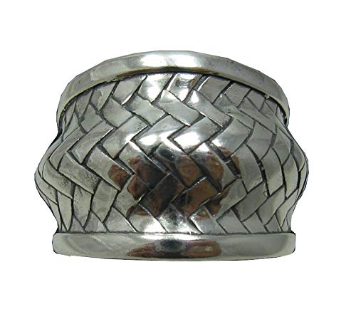 Bague large argent massif 925 ajustable bijou d'exception Empress