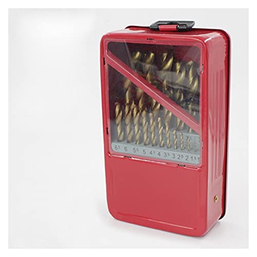 ZTBH Drill Bit Sets 1.0~13mm HSS Twist Drill Bit Set, Wood Working Drilling Power Tools Accessories (Color : 25pcs, Shank Shape : Round)