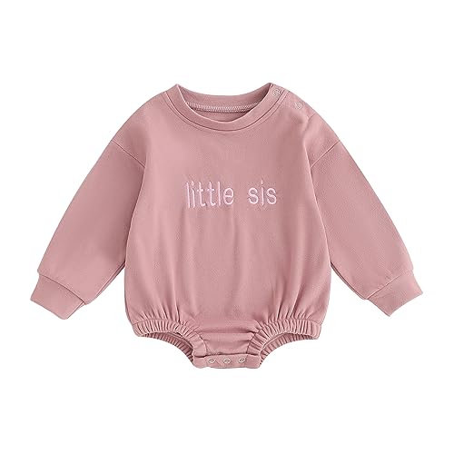 Image of Ursobutegl Baby Boy Girl Sweatshirt Bubble Romper Long Sleeve Oversized Sweater Onesie Newborn Warm Winter Outfit Clothes
