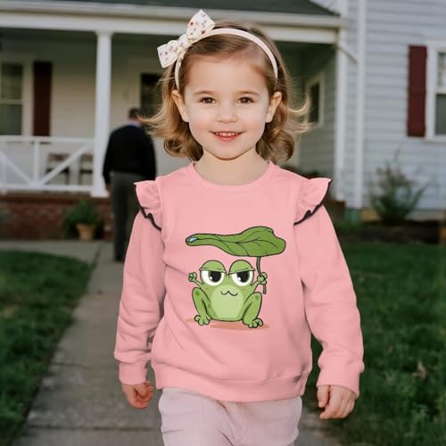 Sweatshirts for Girls Toddler Girl Long Sleeve Shirt Baby Sweatshirt Crewneck Blouse for Autumn4