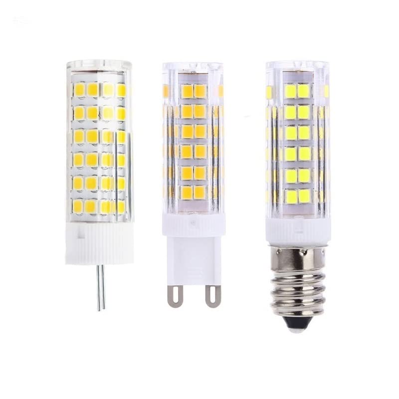 Illuminazione KJXP, Confezione da 10, LED Corn Light AC220V 7W G4/G9/E14 75LED 2835SMD Ceramic Mini Lampada Sorgente Luminosa(G4 Warm White,7W 220V)
