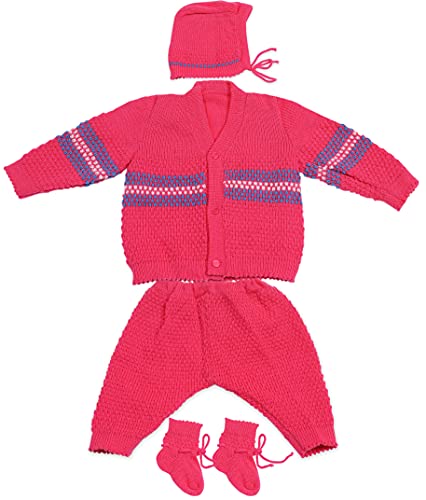 Image of CUBS & HUGS Baby Knitted Sweater, Leggings, Cap & Booties