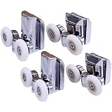 YUANQIAN Shower Door Rollers Replacement Part , Ultra-Quiet Bathroom Glass Sliding Door Runners Whee
