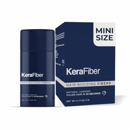 KeraFiber Professional Dark Brown Hair Fibres - Natural Keratin for Men & Women Full Head Coverage in 30 Secs (5g/0.17oz) - Travel Pack