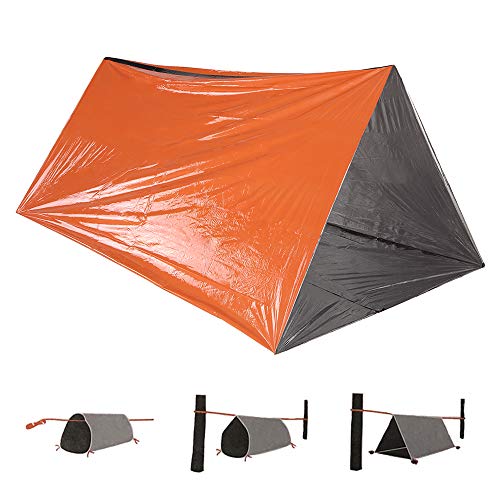 Tenda Tubo, Andoer Tenda Tubo de Emergência Survival O Shelter Rescue Camping Tenda Filme de Alumíni