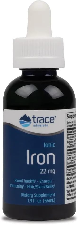 Trace Minerals, Ionic Iron (Ionisch ijzer), 22 mg, 59 ml, in het laboratorium getest, glutenvrij, sojavrij, veganistisch, gentechnologievrij