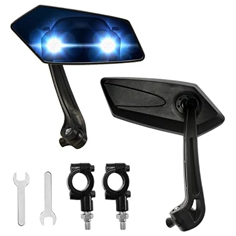 Himiway Bike Mirror 1 Pair, HD Wide Angle Large Handlebar Rearview Mirror, 360° Rotatable Adjustable Bicycle Handlebar Rear View Mirrors for Mountain Bike Ebike Road Bike Scooter Cover