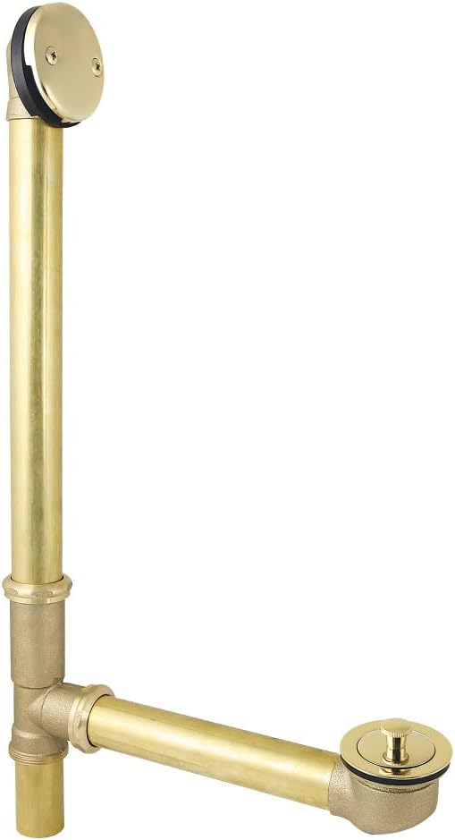 Kingston Brass DLL3182 Made to Match Clawfoot Tub Drain, Polished Brass 27.5 x 12.5 x 1.75
