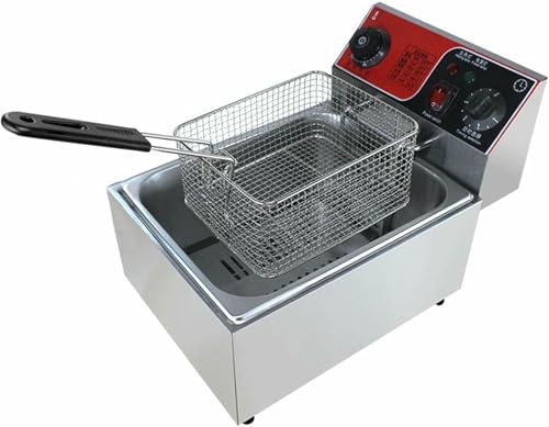 6L/6L+6L Electric, La Freidora Eléctrica Comercial Con Canasta, Con Función De Control De Tiempo Y Temperatura, Para Uso Comercial Y Doméstico