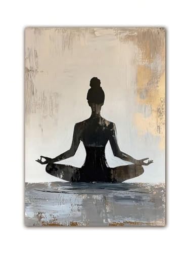Affiche Yoga Zen avec cadre intérieur 70x110 cm décor mural lianyibo