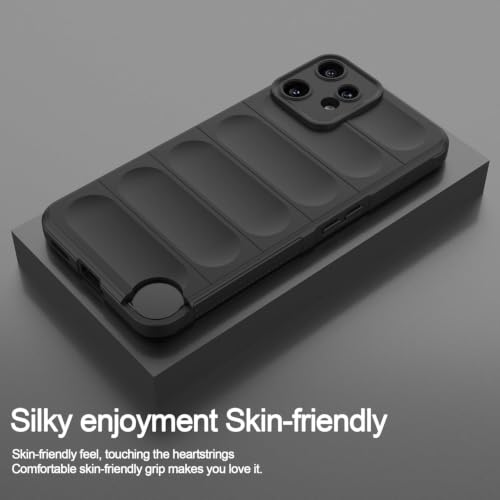 Image of ShieldTech AirGuard Series Back Cover Case for CMF Phone 2 Pro | Microfiber Lining | Airbag Cushion Drop Protection | Shockproof Silicone Back Cover Case | Anti Slip Grip - Black for CMF Phone 2 Pro