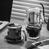 Authentisches vietnamesisches Kaffee-Erlebnis mit 304 Edelstahl-Tropfkanne (schwarz)
