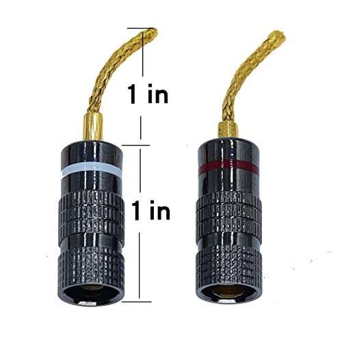 Adaptadores Banana hembra 4mm con pin roscado x4 miniatura 7