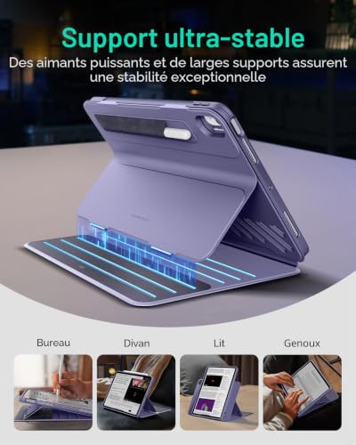 Coque iPad Air 11 et 5/4 ESR Shift avec support magnétique amovible et 9 angles réglables