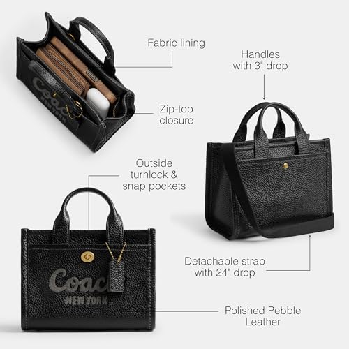 Coach Bubble Leather Cargo Tote 20, B4/Black3